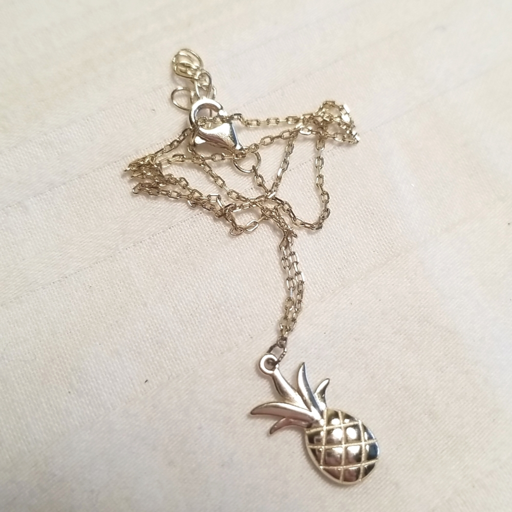 New Gold Sterling Silver Pineapple Bracelet